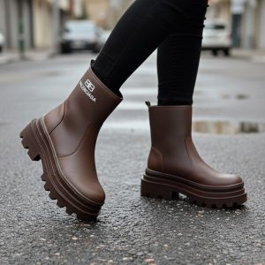 نیم بوت بالنسیاگا Balenciaga گرم و ضد آب زنانه دخترانه شیک با طراحی خاص و جذاب مناسب استفاده روزمره و استایل شیک. رنگ مشکی کرم قهوه‌ای سایز ۳۷ تا ۴۰ کفش نیمبوت
