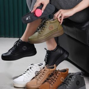 کفش کتونی ساقدار نیم ساق طبی دارای پد خار پاشنه زنانه دخترانه شیک اسپرت مناسب برای پیاده روی طولانی محیط کار اداری کارمندی پرستاری معلمی استایل روزمره، با طراحی مدرن و کیفیت بالا. راحت، سبک و سایز ۳۷ تا ۴۰ رنگ کرم مشکی عسلی طوسی سبز سفید