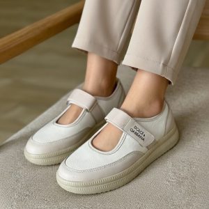 ونس چسبی DOLCE GABBANA زنانه دخترانه رنگ کرم