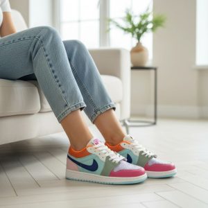 کتونی ونس نایک زنانه دخترانه رنگ صورتی آبی
