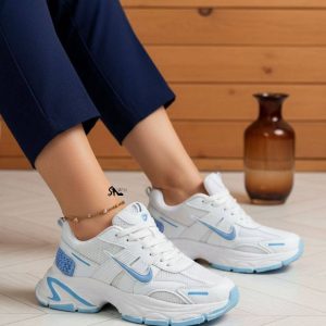 کتونی لژدار شیک اسپرت نایک زنانه دخترانه رنگ آبی