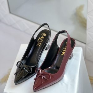 صندل مجلسی پاشنه دار پاپیونی زنانه دخترانه رنگ زرشکی مشکی