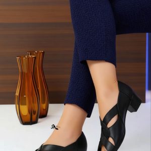 صندل پاشنه دار طبی زنانه دخترانه رنگ مشکی