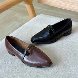 کالج پاشنه کوتاه زنانه دخترانه رنگ مشکی قهوه‌ای