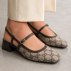 کفش پاشنه کوتاه مجلسی گوچی زنانه