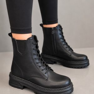 بوت لژدار بندی چرمی زنانه