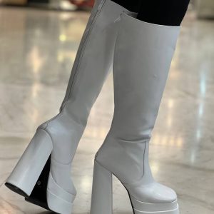 بوت زیر زانو پاشنه بلند مجلسی زنانه  